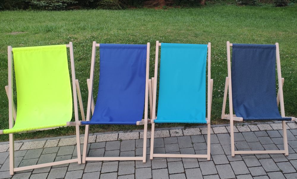 Leżaki drewniane z regulacją