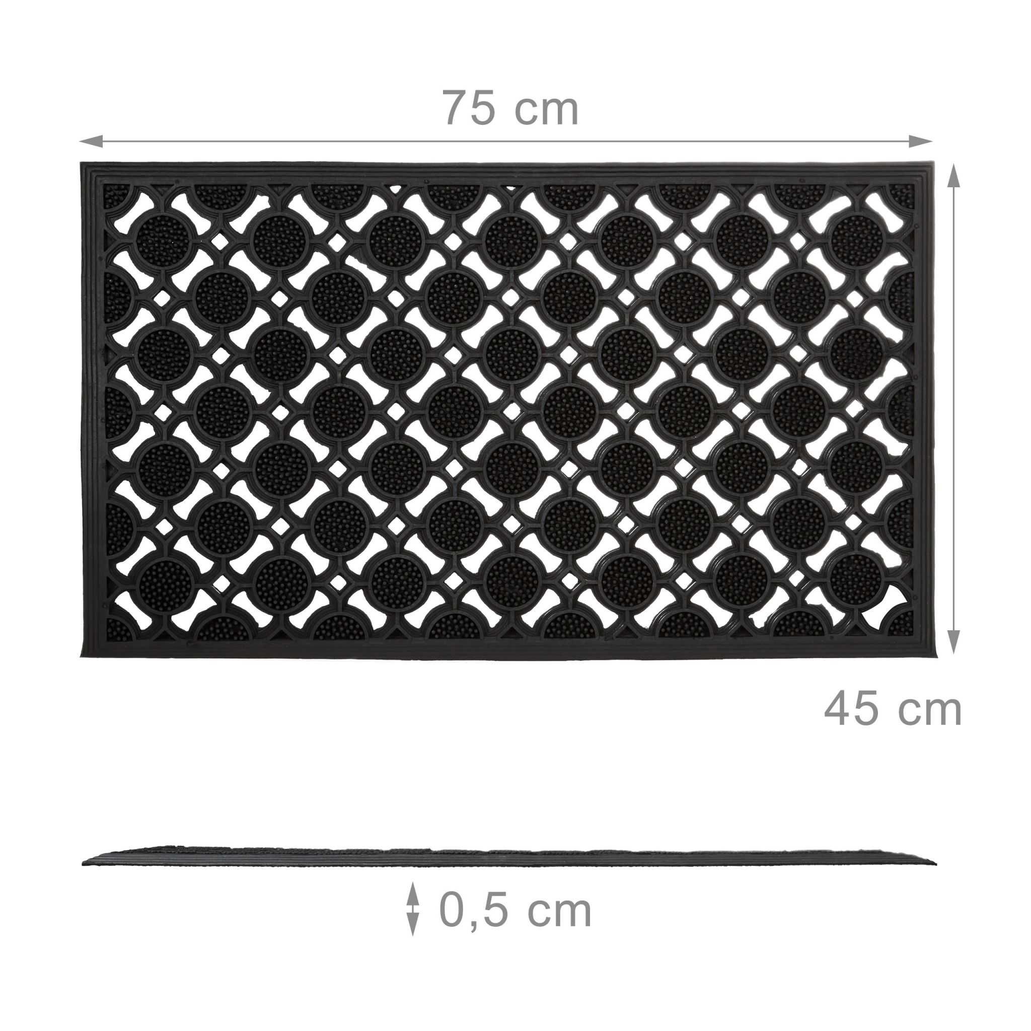 Wycieraczka mata gumowa do butów ażurowa 75x45