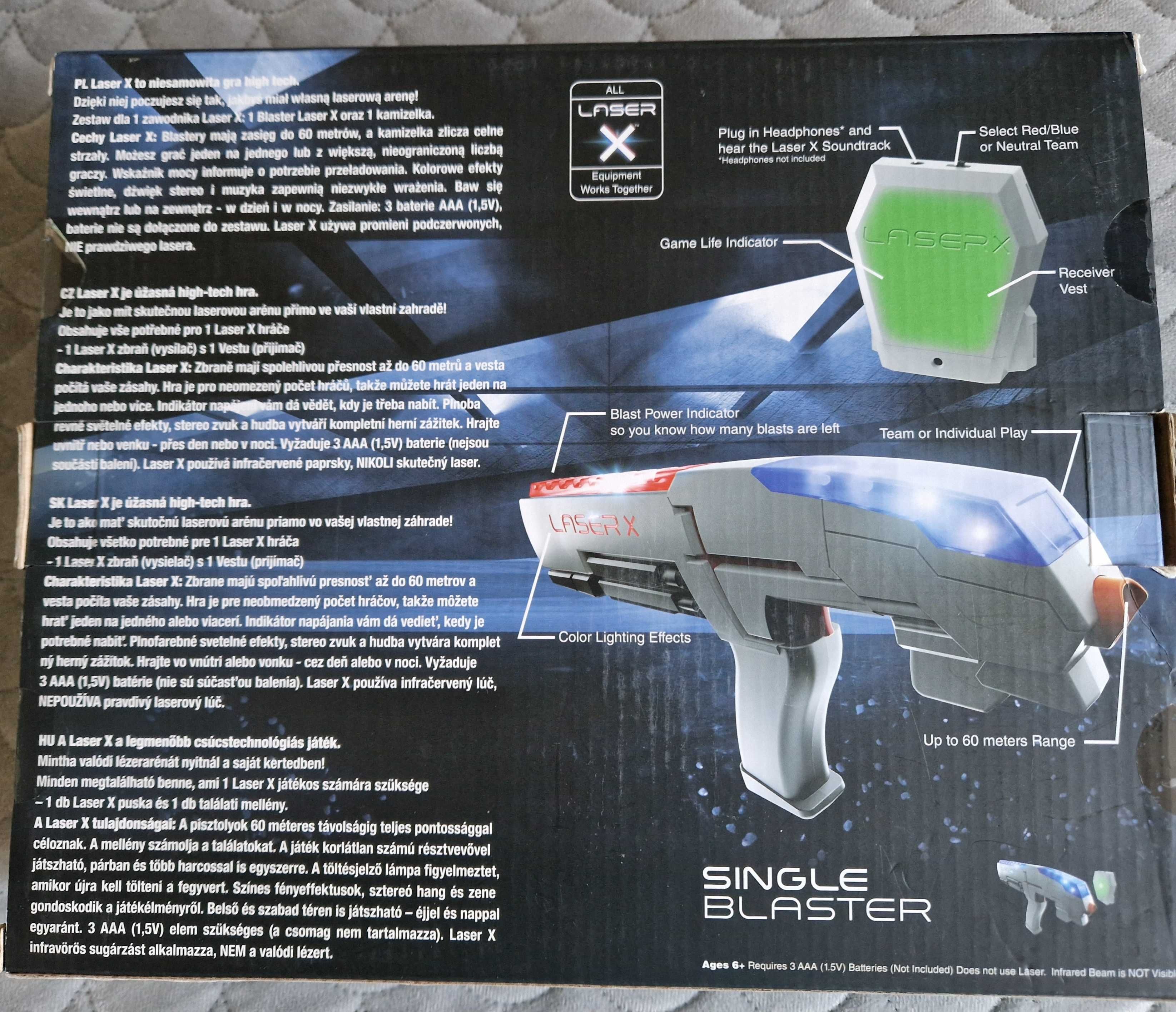 Laser-X, pistolet na podczerwień, zestaw pojedynczy
