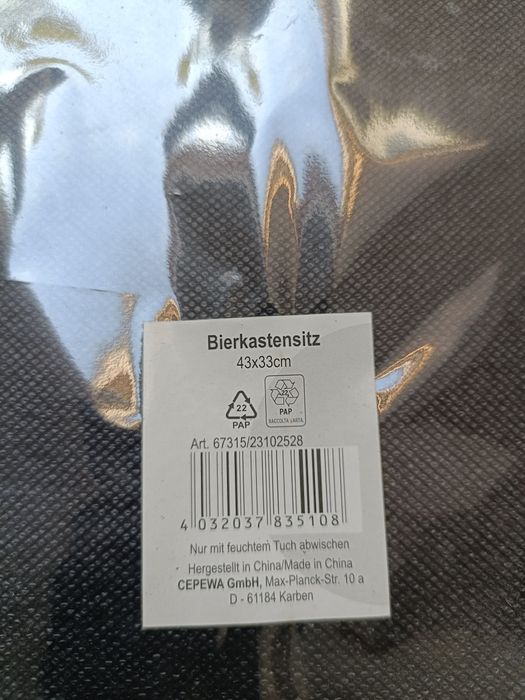 Siedzisko na skrzynkę od piwa