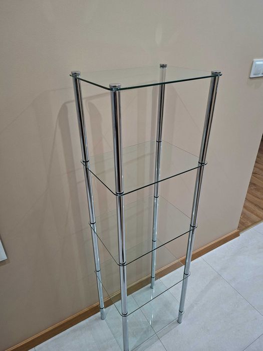 szklany regał 5 półek