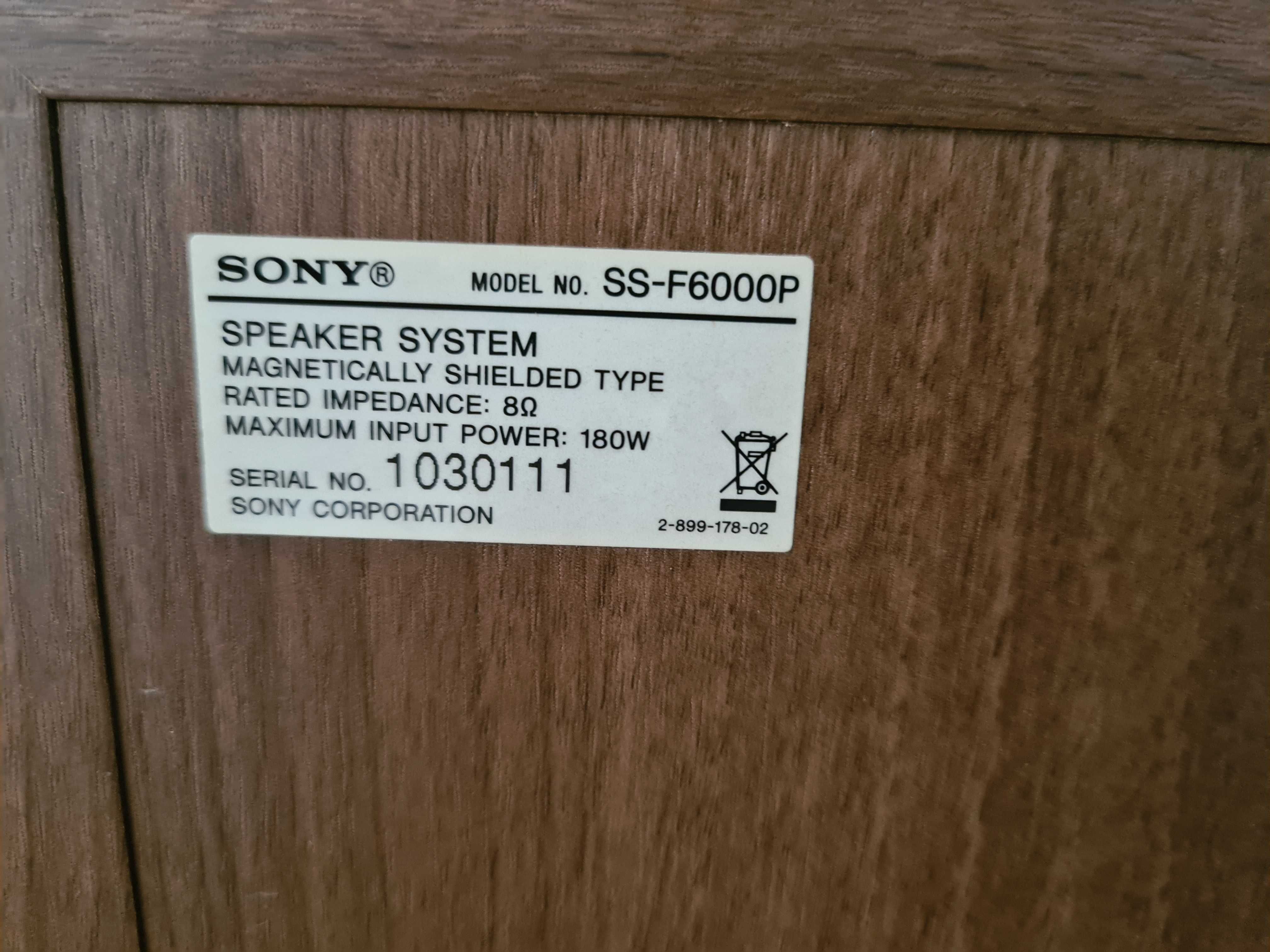 OKAZJA Głośniki kolumny Sony ss f6000 stereo kino 50khz 180W rms