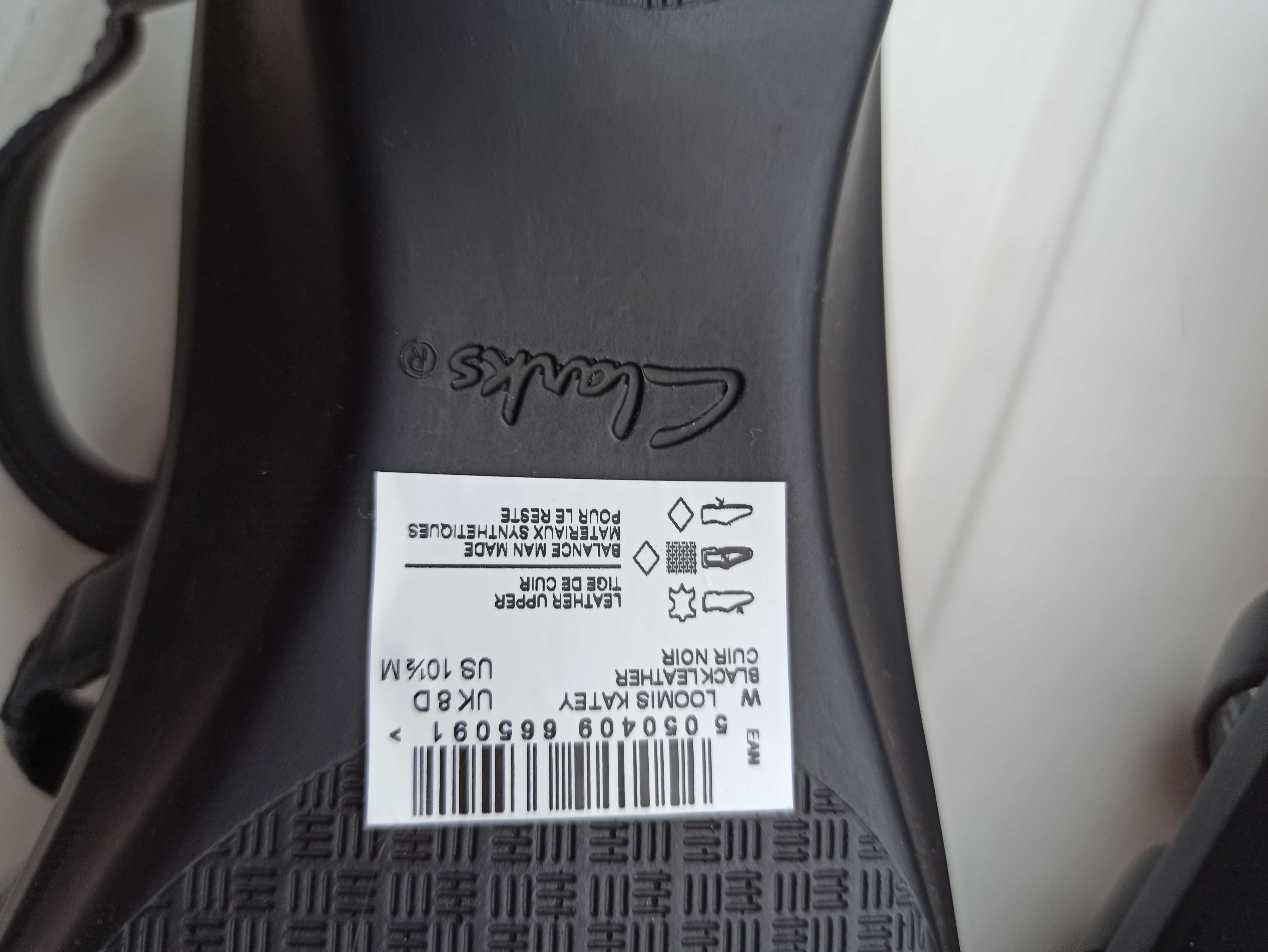 Sandały skórzane clarks nowe 42
