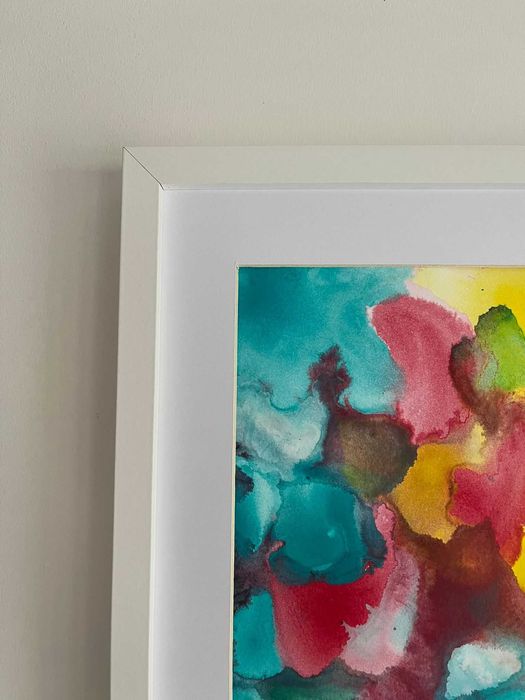 Pintura abstrata em acrílico