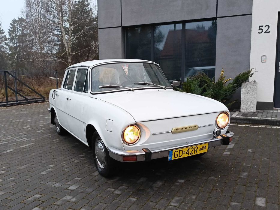 Skoda S100 100 z 1971 roku - jak 105 120 PRL żółte tablice zabytek