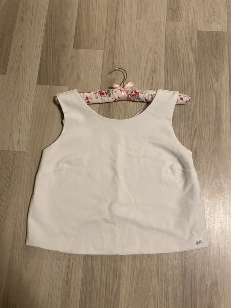 crop top biały reserved m krótki top