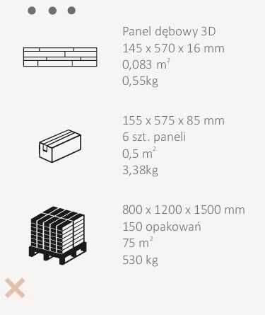 naturalne, dębowe panele ścienne