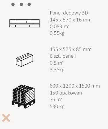 naturalne, dębowe panele ścienne