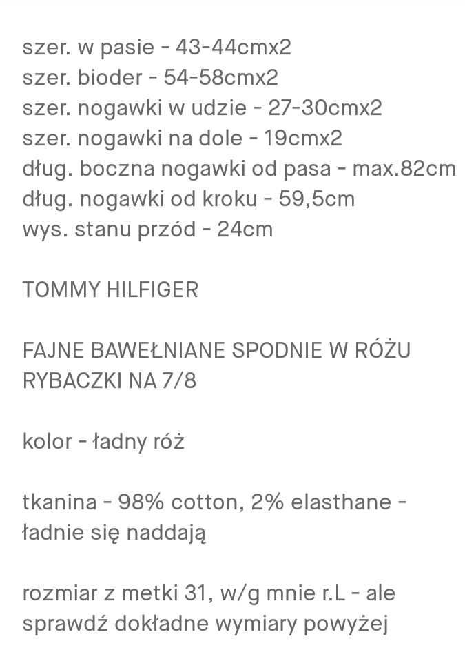 Świetne spodnie Tommy Hilfiger