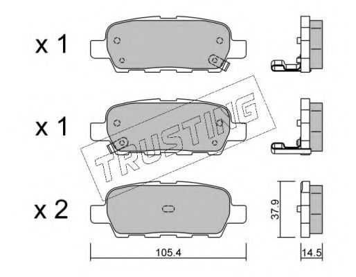 Trusting 628.0 Колодки тормозные дисковые,сзади, комплект.