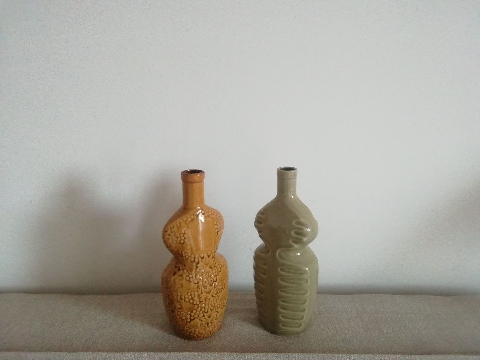 Ozdobne ceramiczne butelki, lata 80