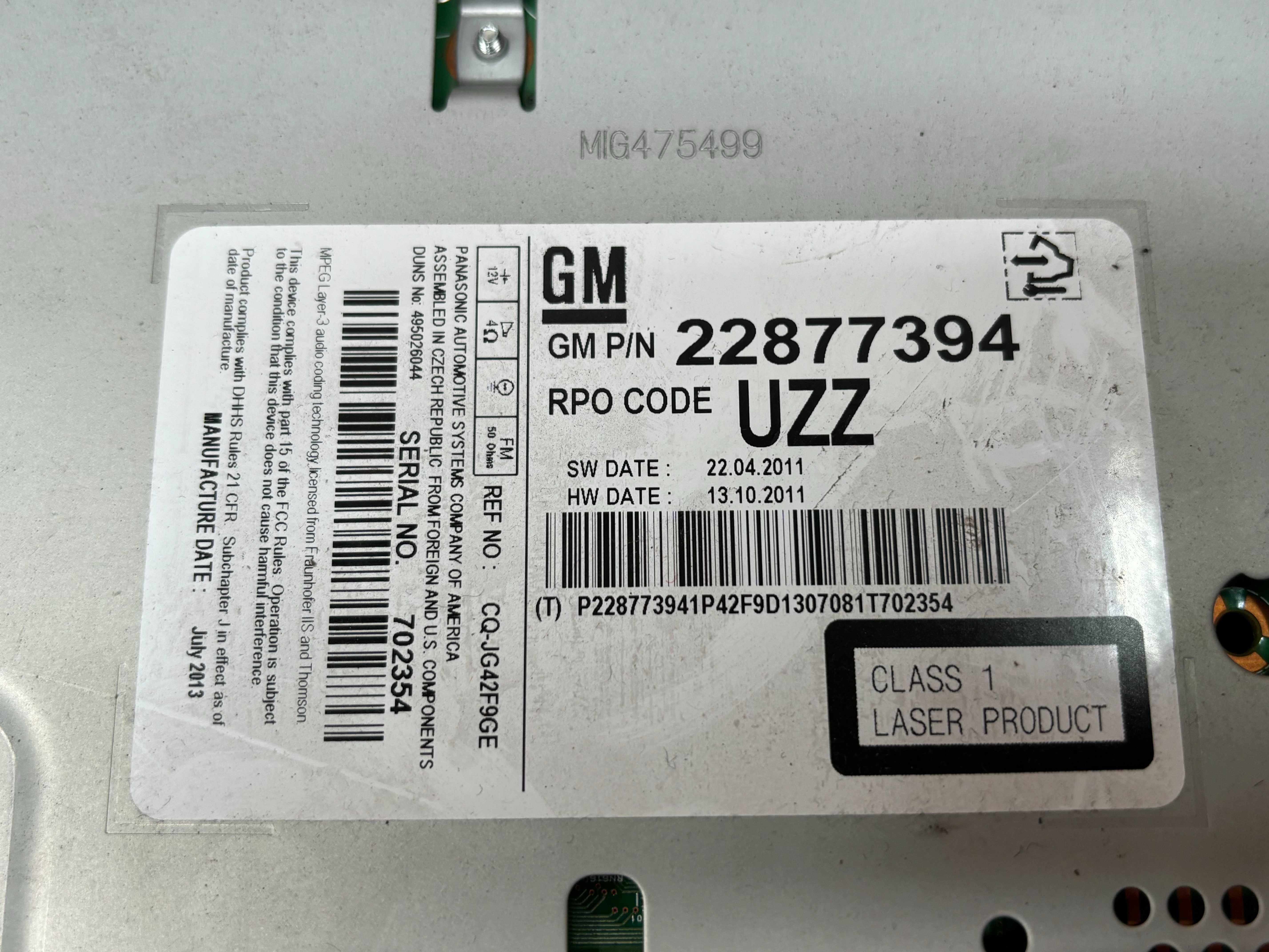 Radio Opel Meriva B