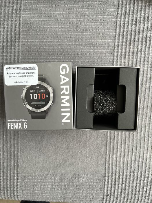 Pudełko box zegarek garmin fenix 6 silver! gratis z paskiem gora dol