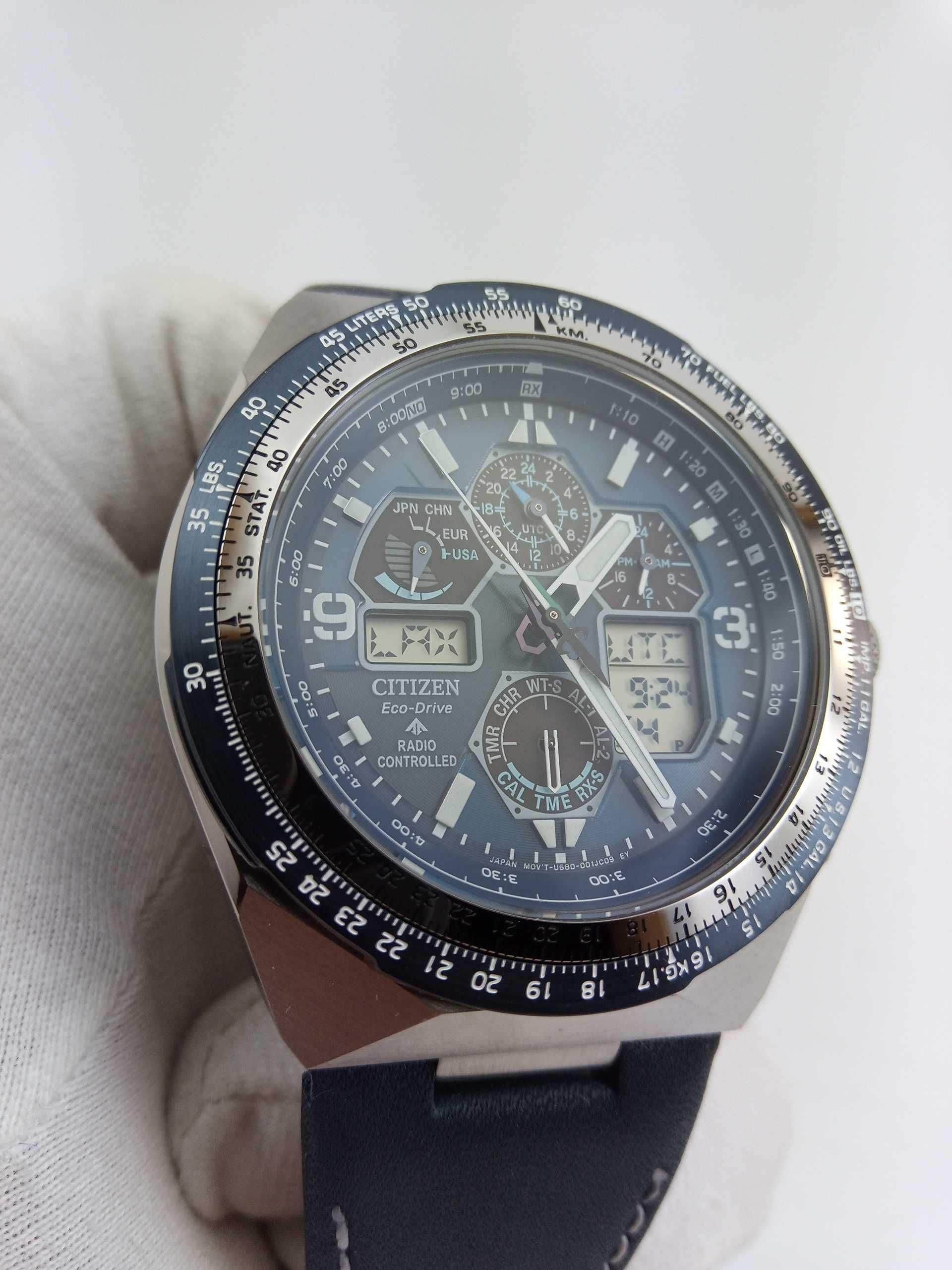 Часы Citizen JY8148-08L радиоконтроль вечник сапфир будильник подсветк