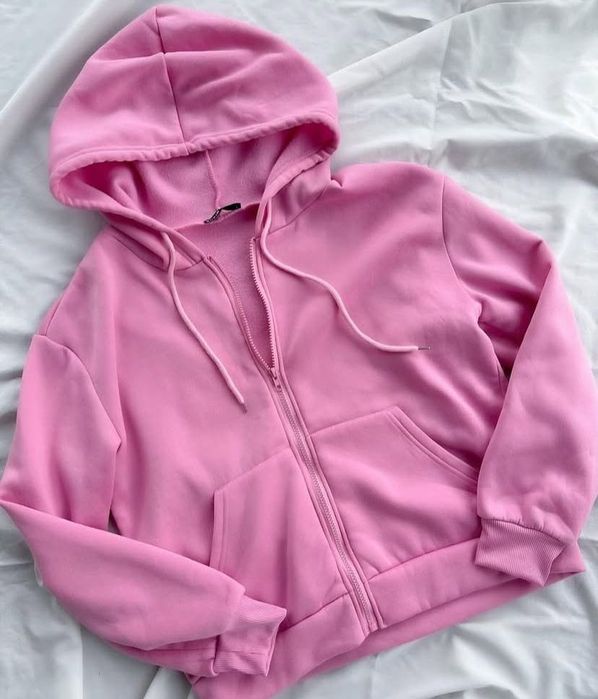 зіп худі рожевого кольору
