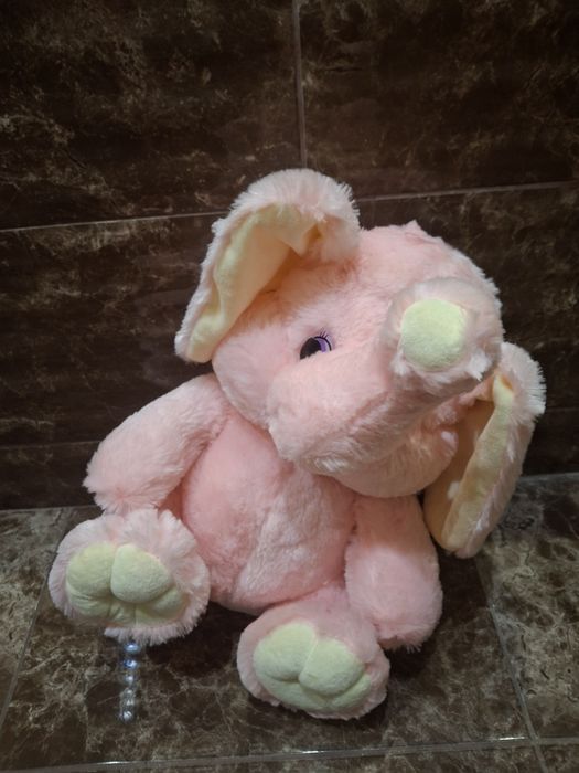 Розовий слоник мяка іграшка