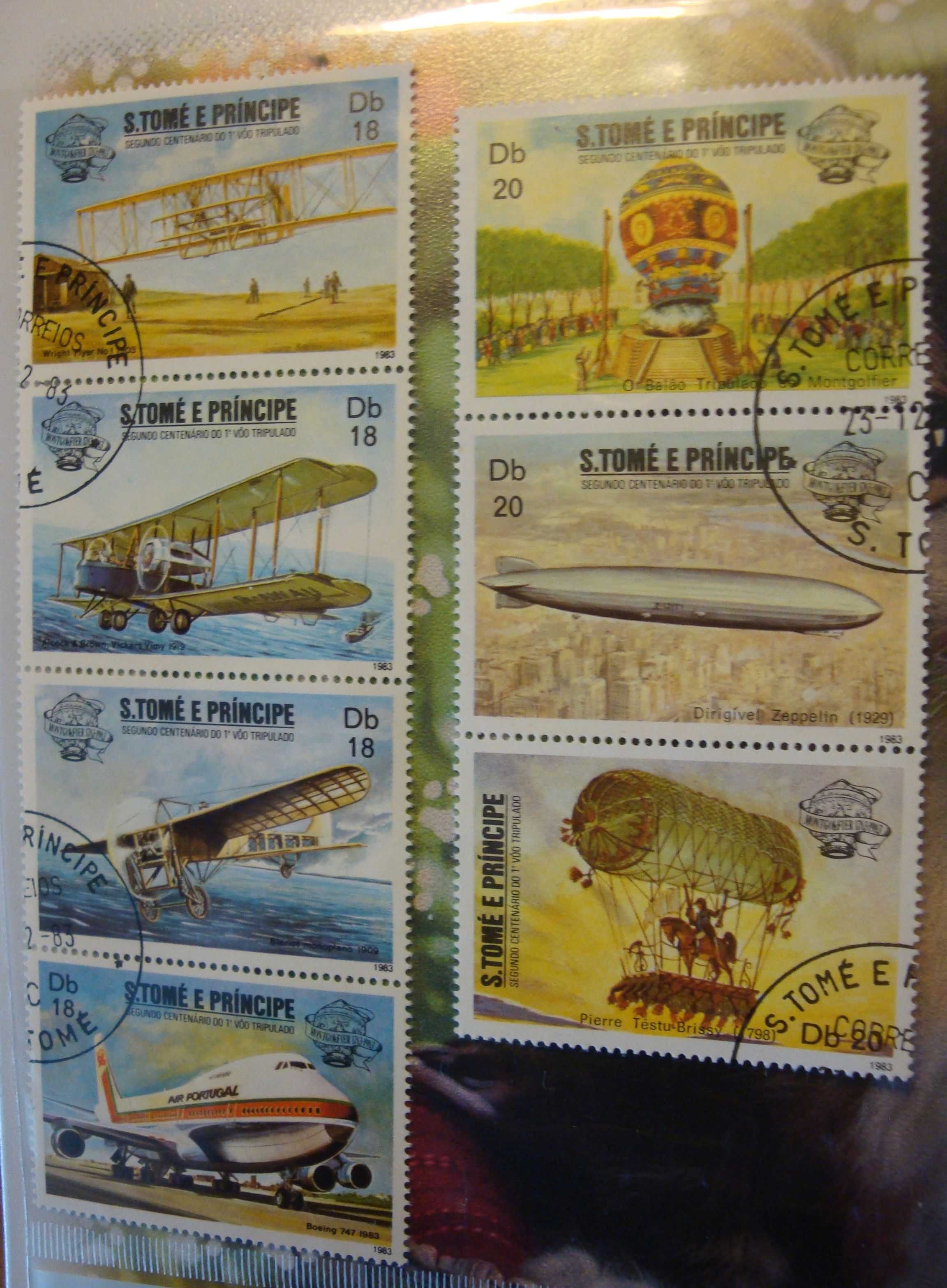 Серия марки S Tome & Principe 1983 200th Anniversary Aviation