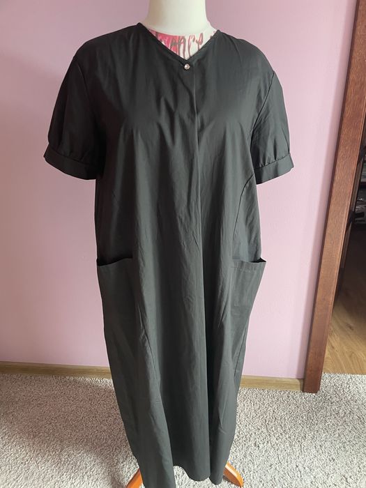 Czarna sukienka SUN SUN bawełna koszulowa 40/42/44/46