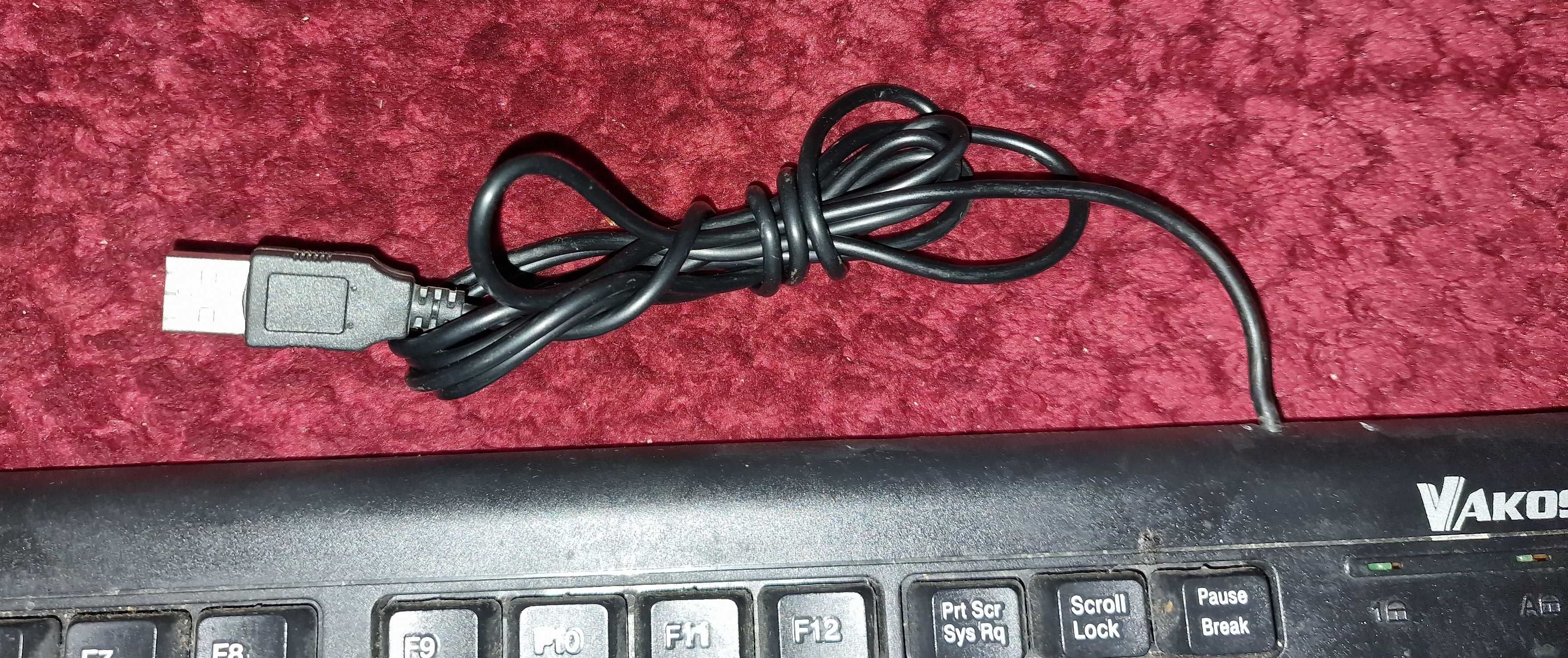 Klawiatura standardowa przewodowa czarna USB, brak 1 klawisza