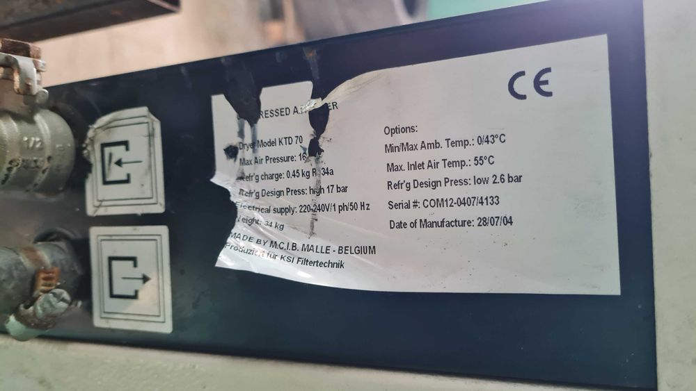 Osuszacz ziębniczy KTD70 firmy KSI Belgia