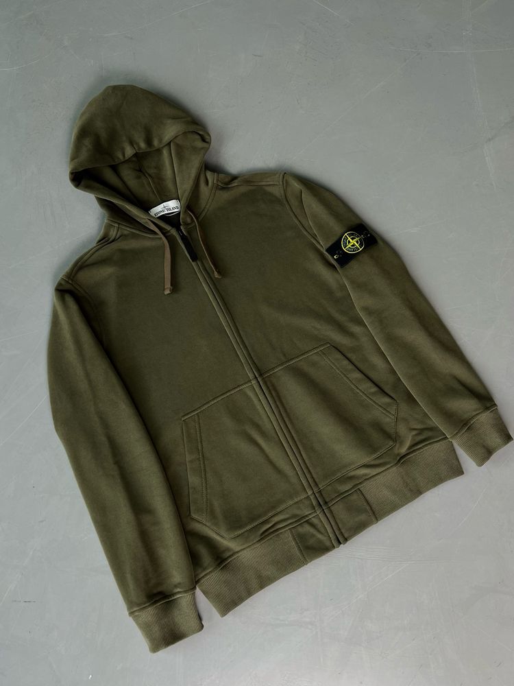 Зіп Худі Stone Island Хакі | Мужская Кофта Стон Айденд Хаки | Олива