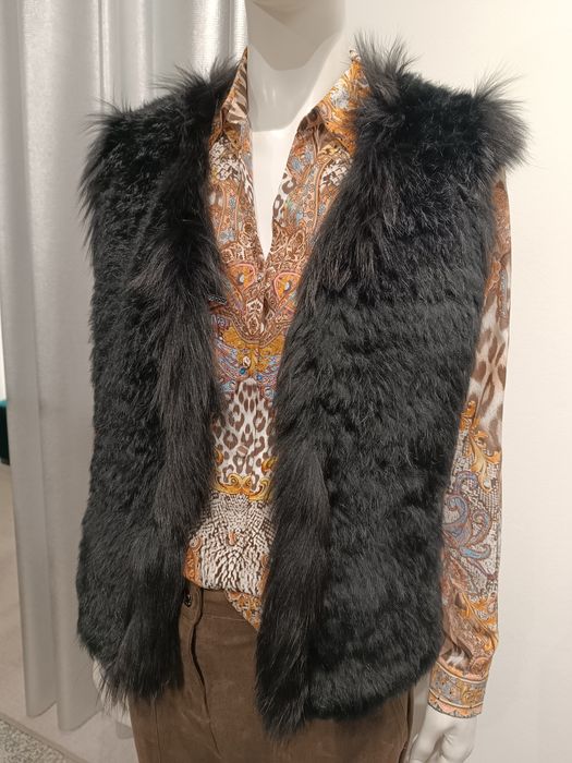 Nowa luksusowa kamizelka futro naturalne królik NC Noce Connection 40