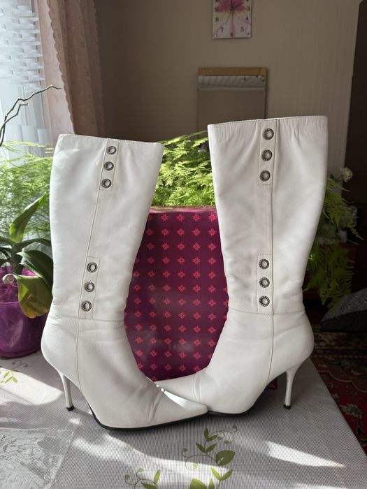 Сапоги білі зимові чоботи