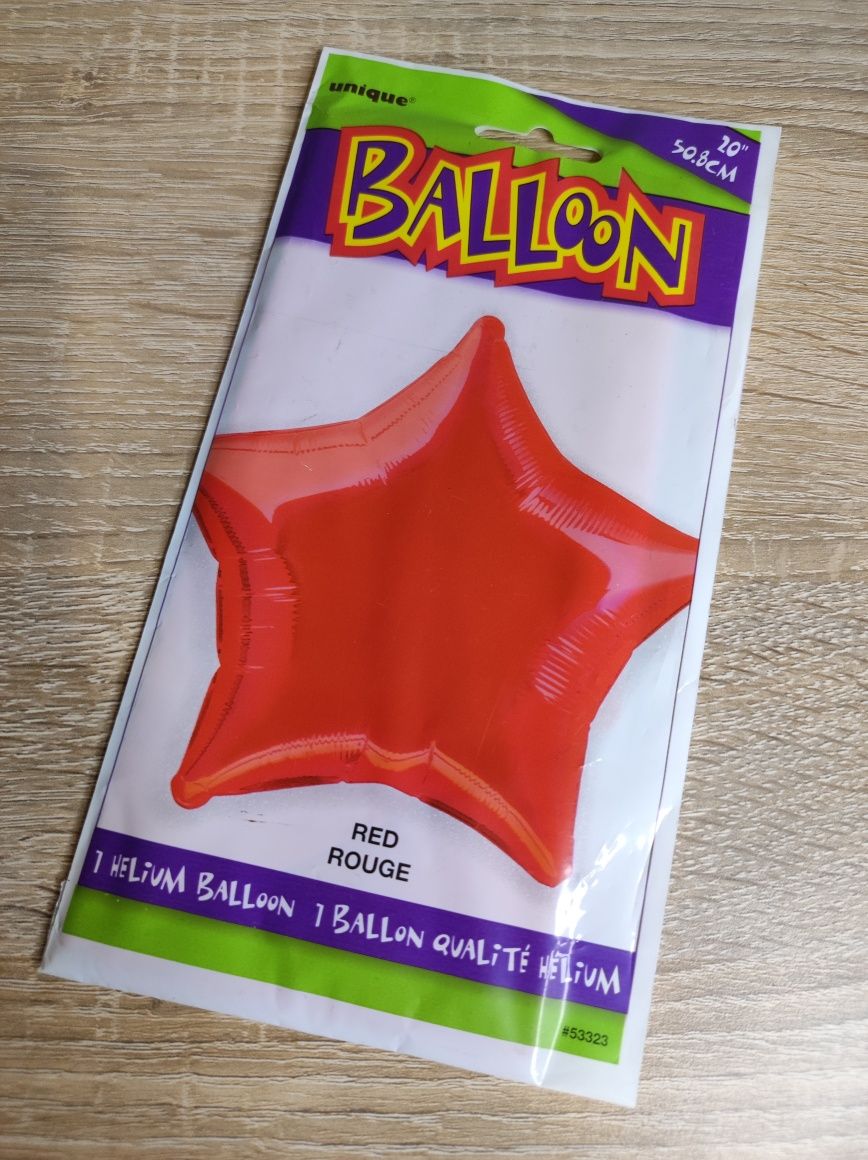 Balon Foliowy Gwiazda Czerwona 4 sztuki