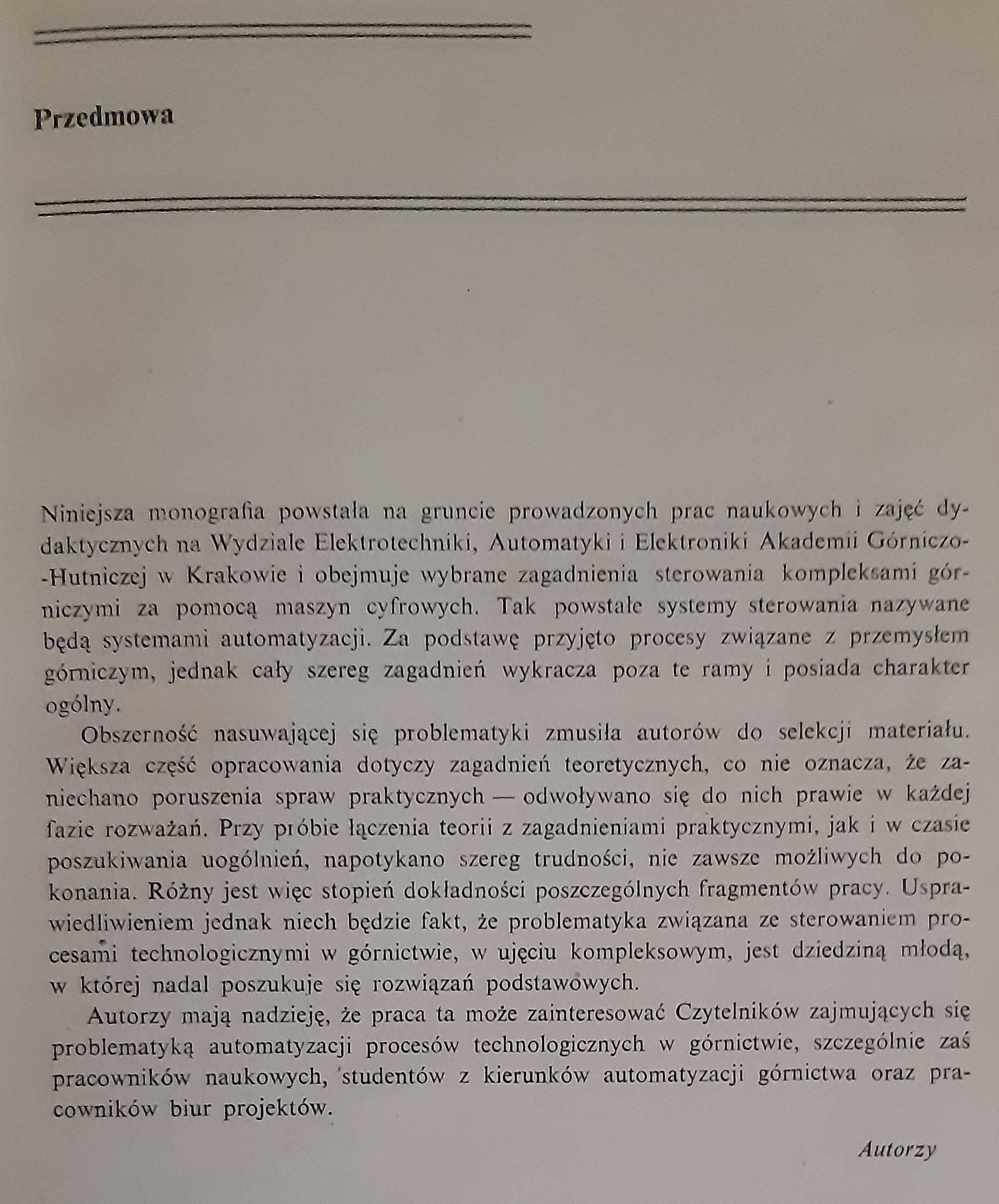 Systemy sterowania procesem technologicznym w górnictwie - Szklarski