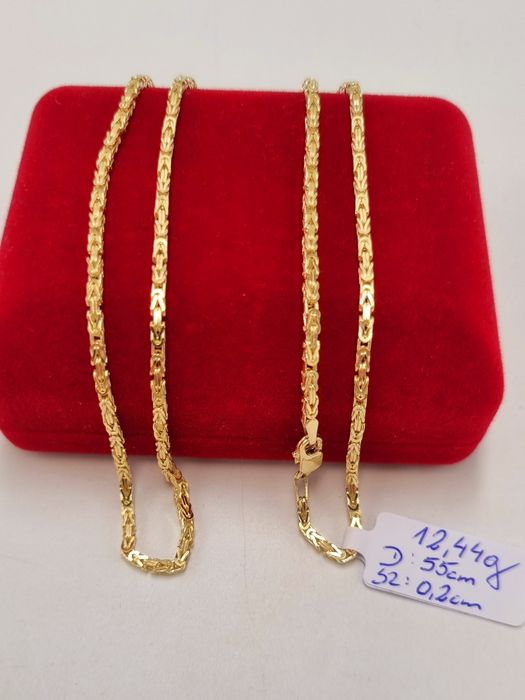 Złoty łańcuszek splot królewski 585 14k NOWY