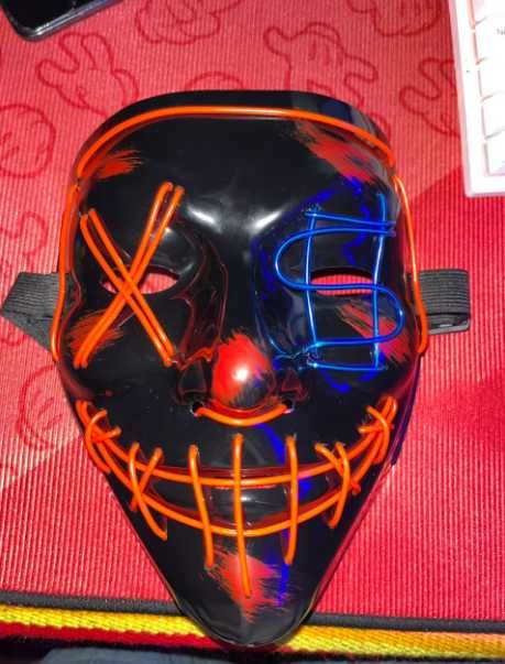 Máscara Halloween brilhante led