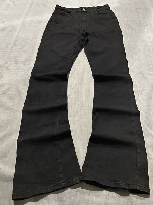 Y3 Клеш Джинсы Черные flared bootcut sk8 rap opium