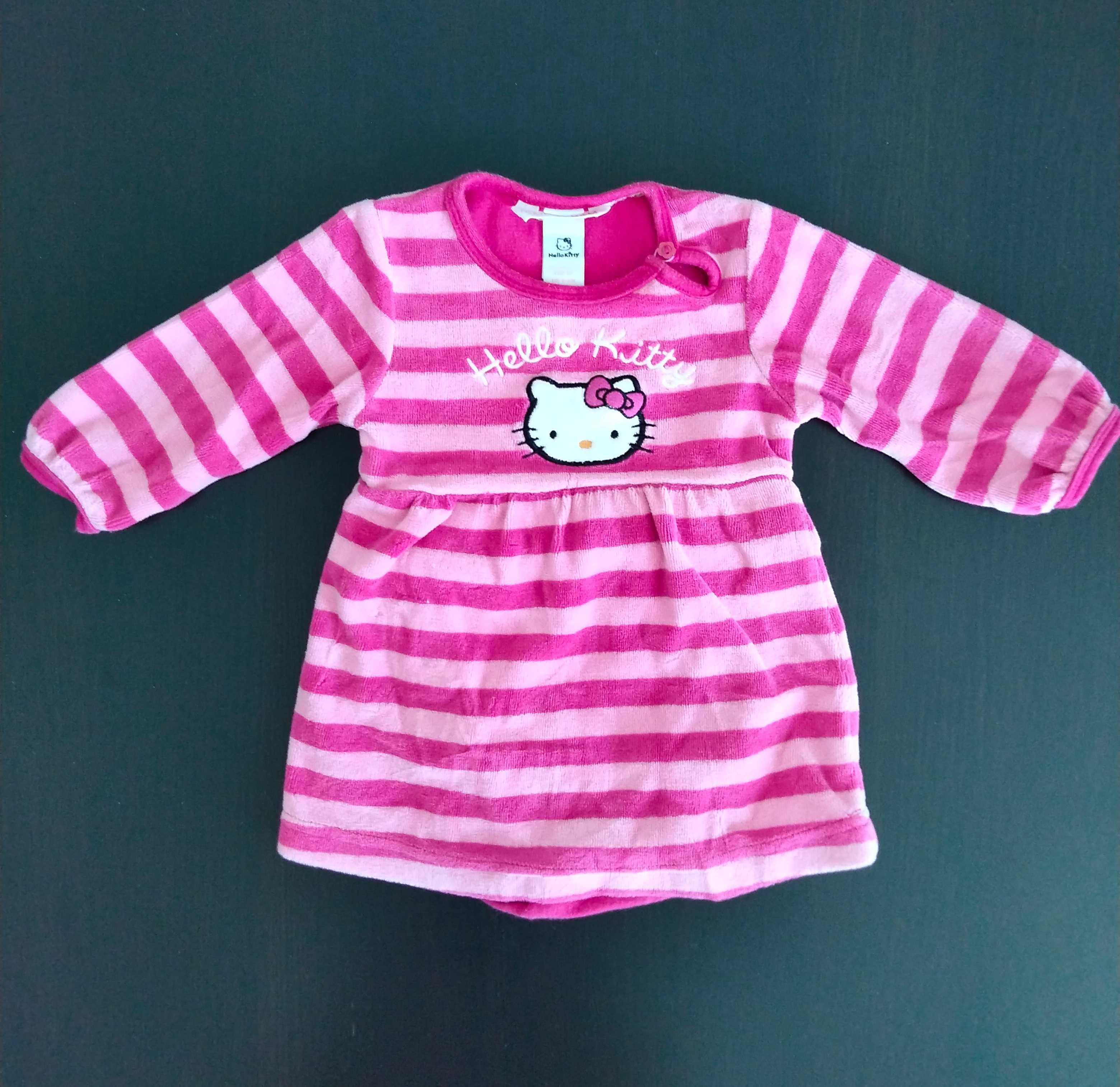 Sukienka welurowa H&M Hello Kitty rozm. 62 stan bardzo dobry