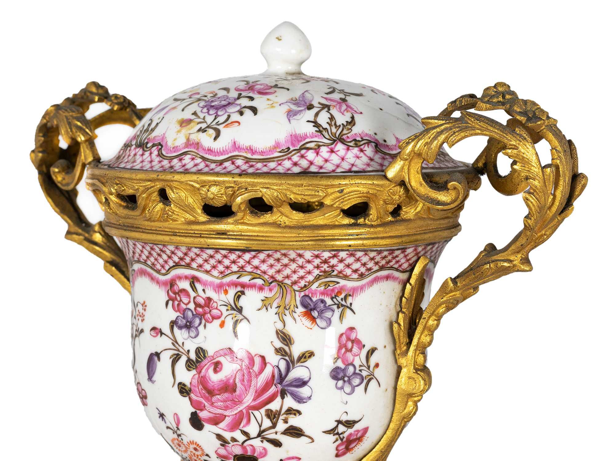 Terrina porcelana rosa bronze Luís XV | século XVIII
