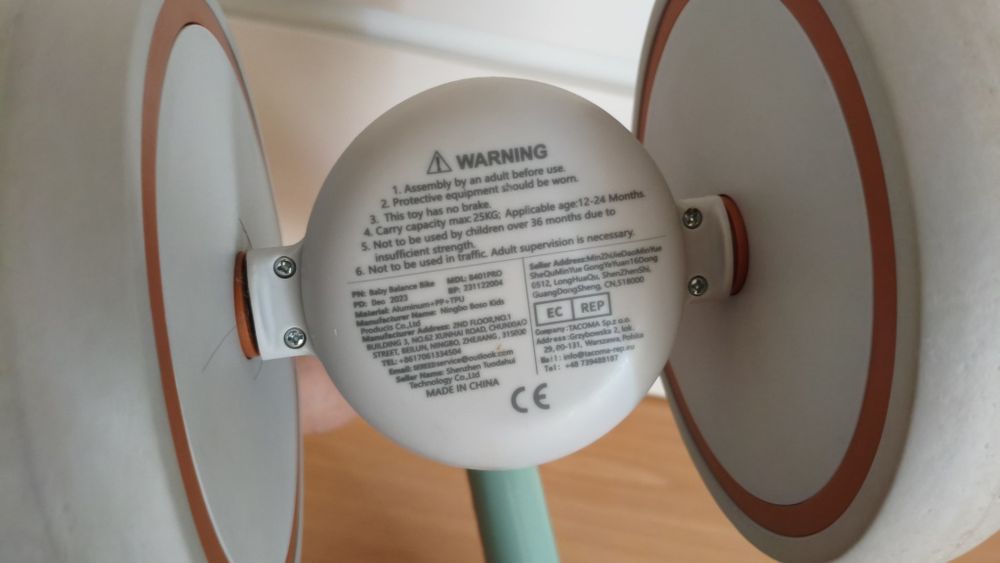 Bicicleta de criança dos 12 aos 24meses