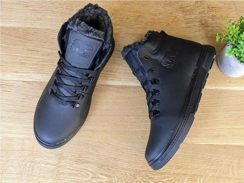 Чоловічі зимові черевики натуральна шкіра Ботинки мужские зимние кожа