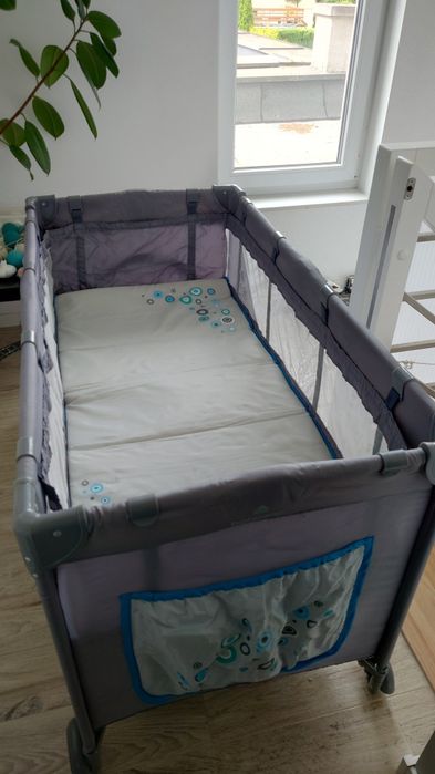 Łóżeczko turystyczne Babyono dwupoziomowe 60*120 cm