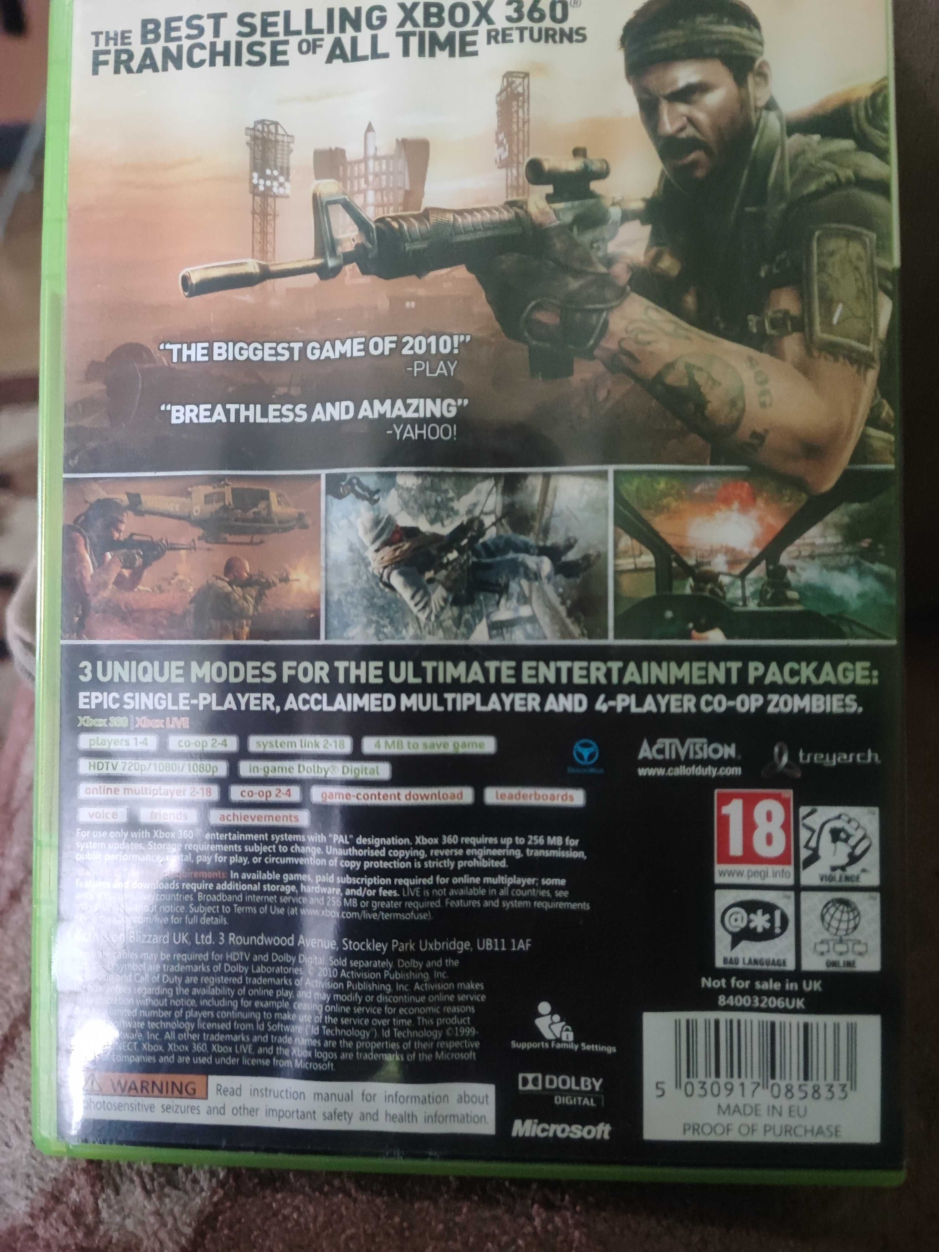 Sprzedam grę na XBOS 360, nazwa CALL OF DUTY BLACK OPS