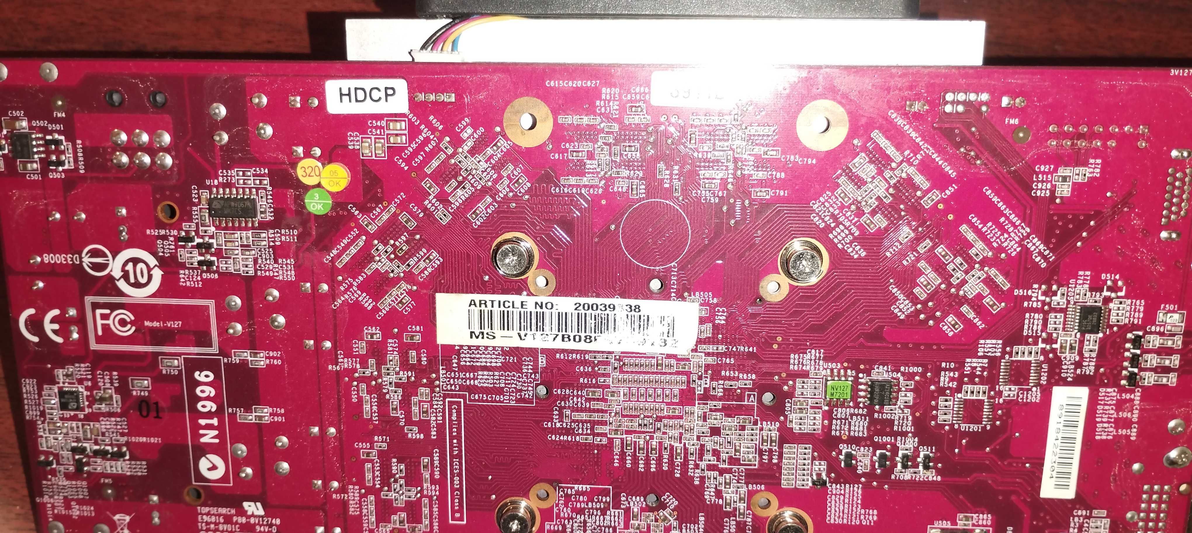 Відеокарта Msi nvidia geforce 9600 gt 512mb ms-v127