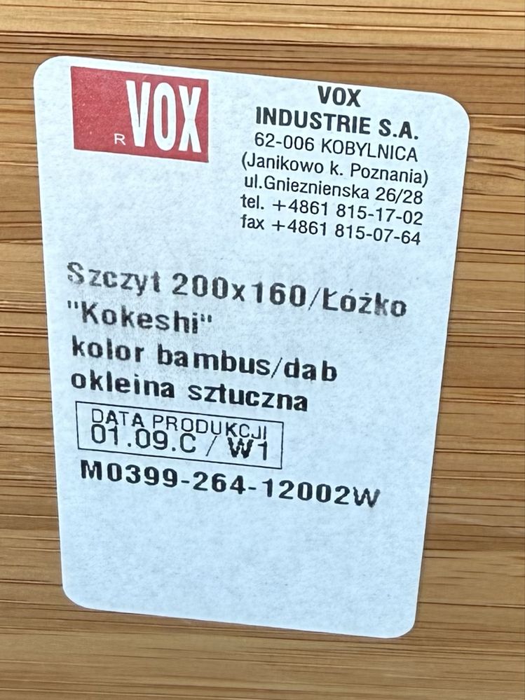 Łozko VoX meble (rama)