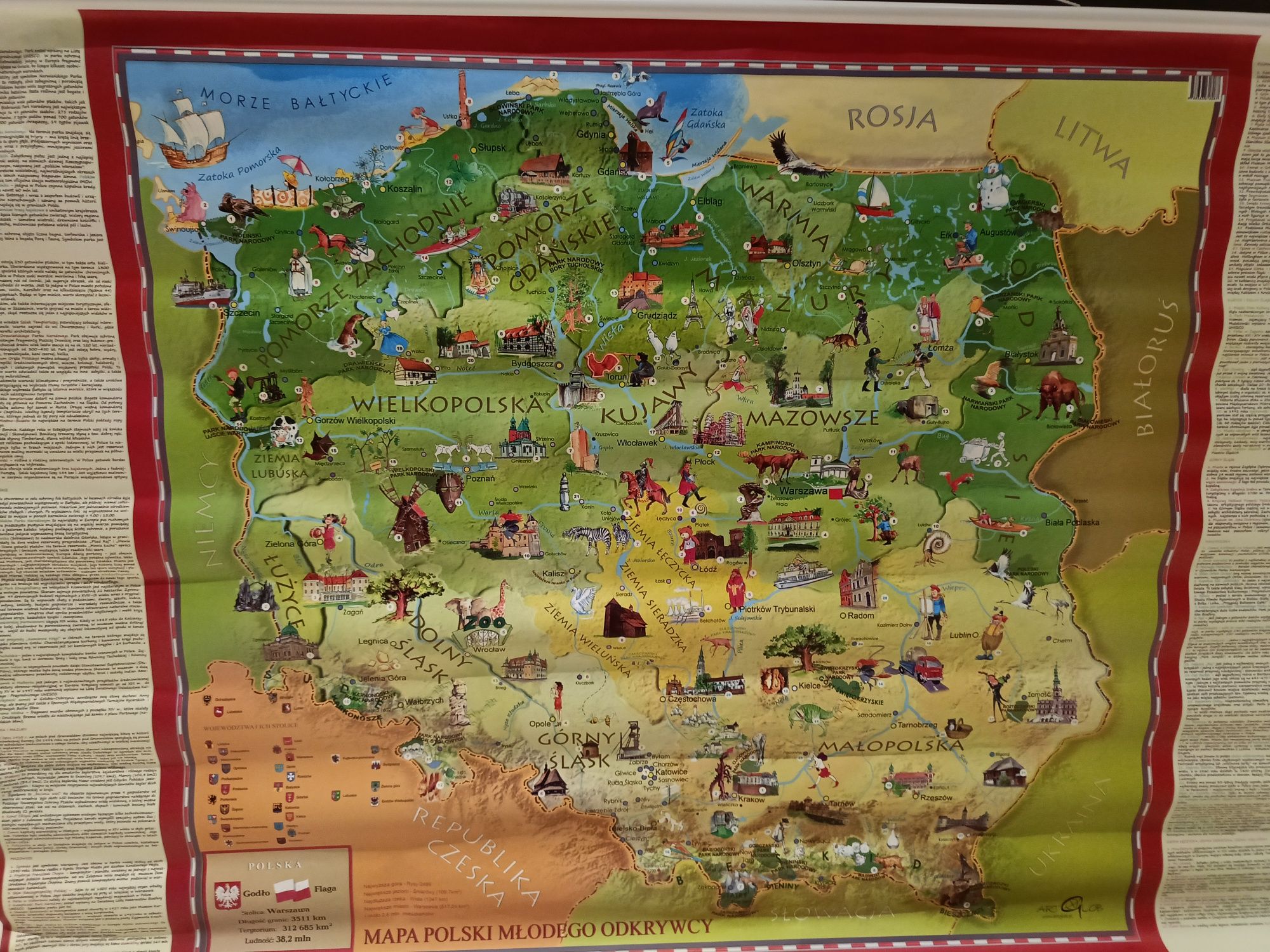 Mapa Polski - Mapa Młodego Odkrywcy