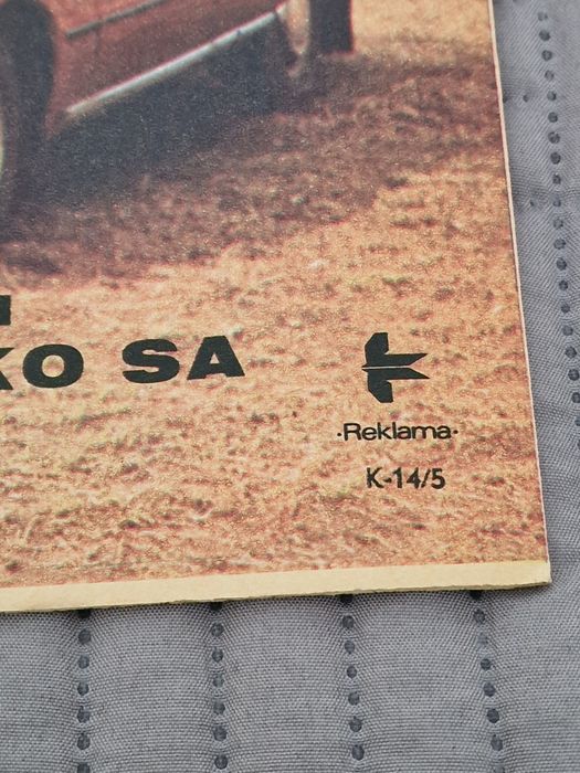 Oryginalny plakat reklama Polski Fiat 125p Pol-Mot 1975