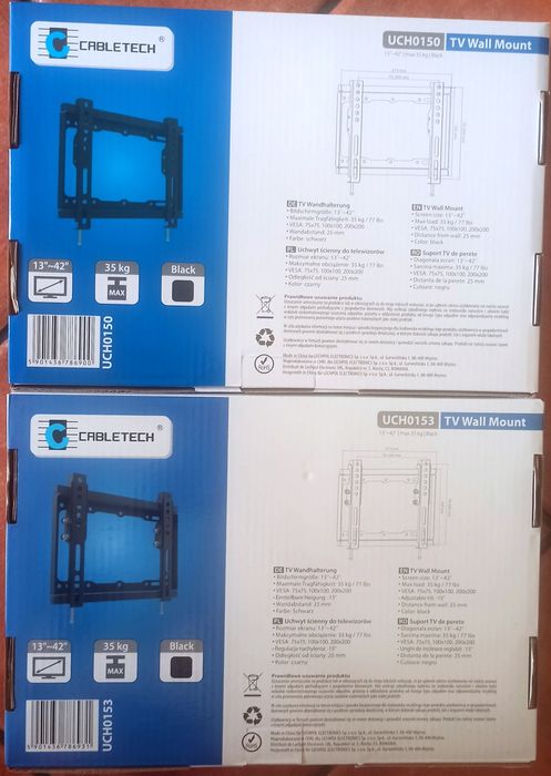 Suporte de parede Fixos/Tilt e Full Motion para TV / Monitores LCD Led