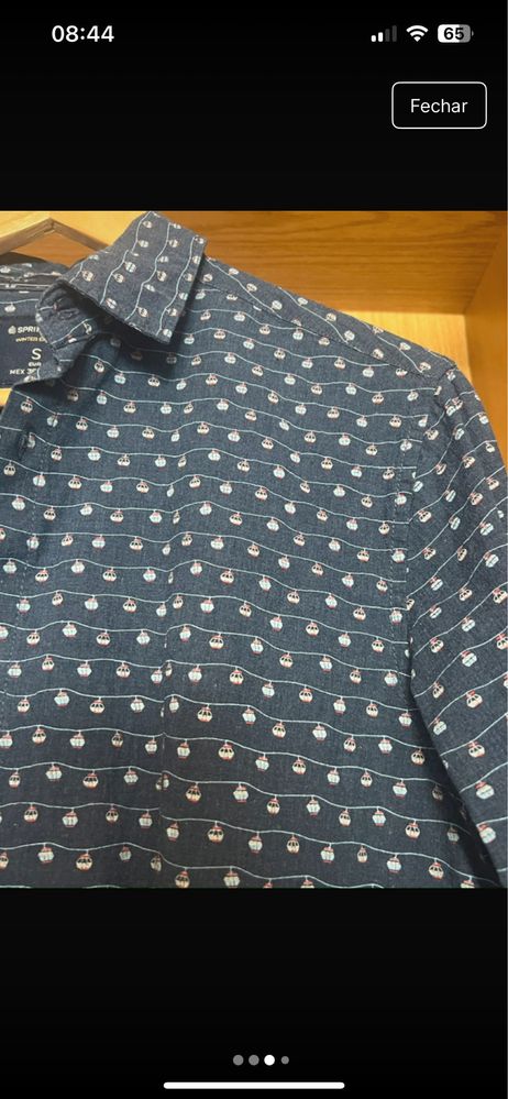 camisa azul springfield