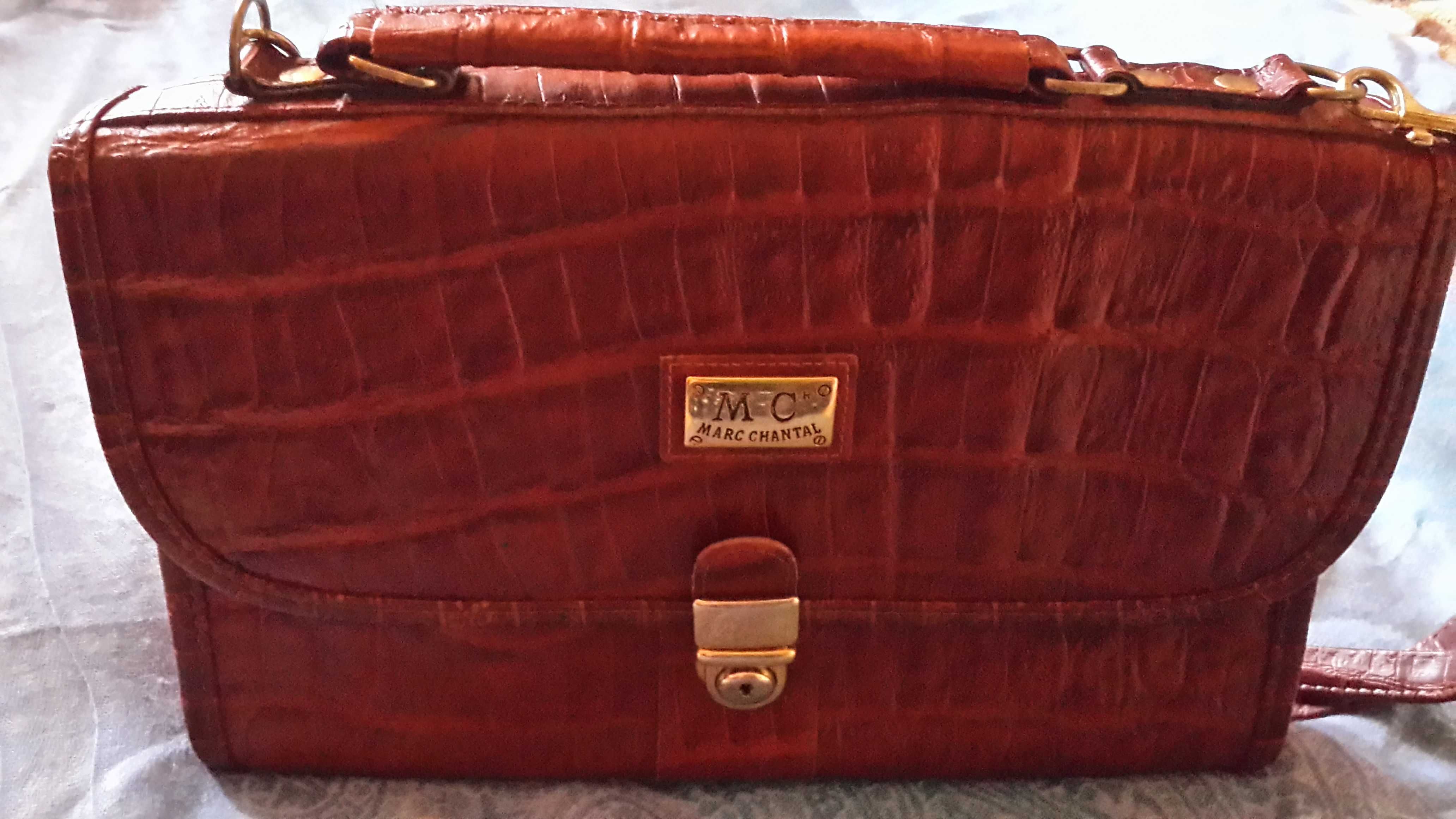 современная кожаная сумка под старину Marc Chantal портфель