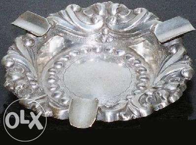 Cinzeiro em prata contraste águia (anos 50)