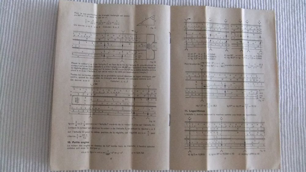 Instruções para uso da Régua de calculo Ariston-Scholar II (vintage)
