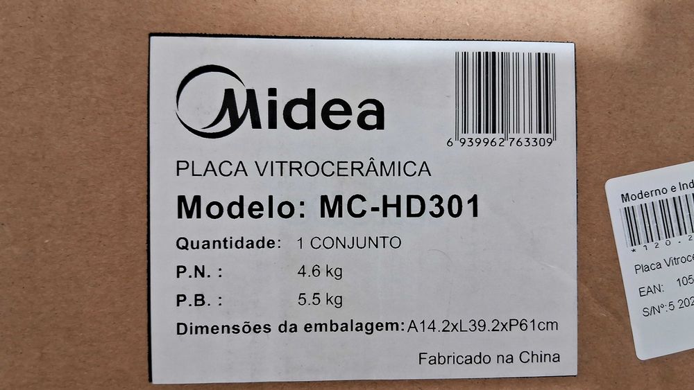 Placa Vitrocerâmica Midea