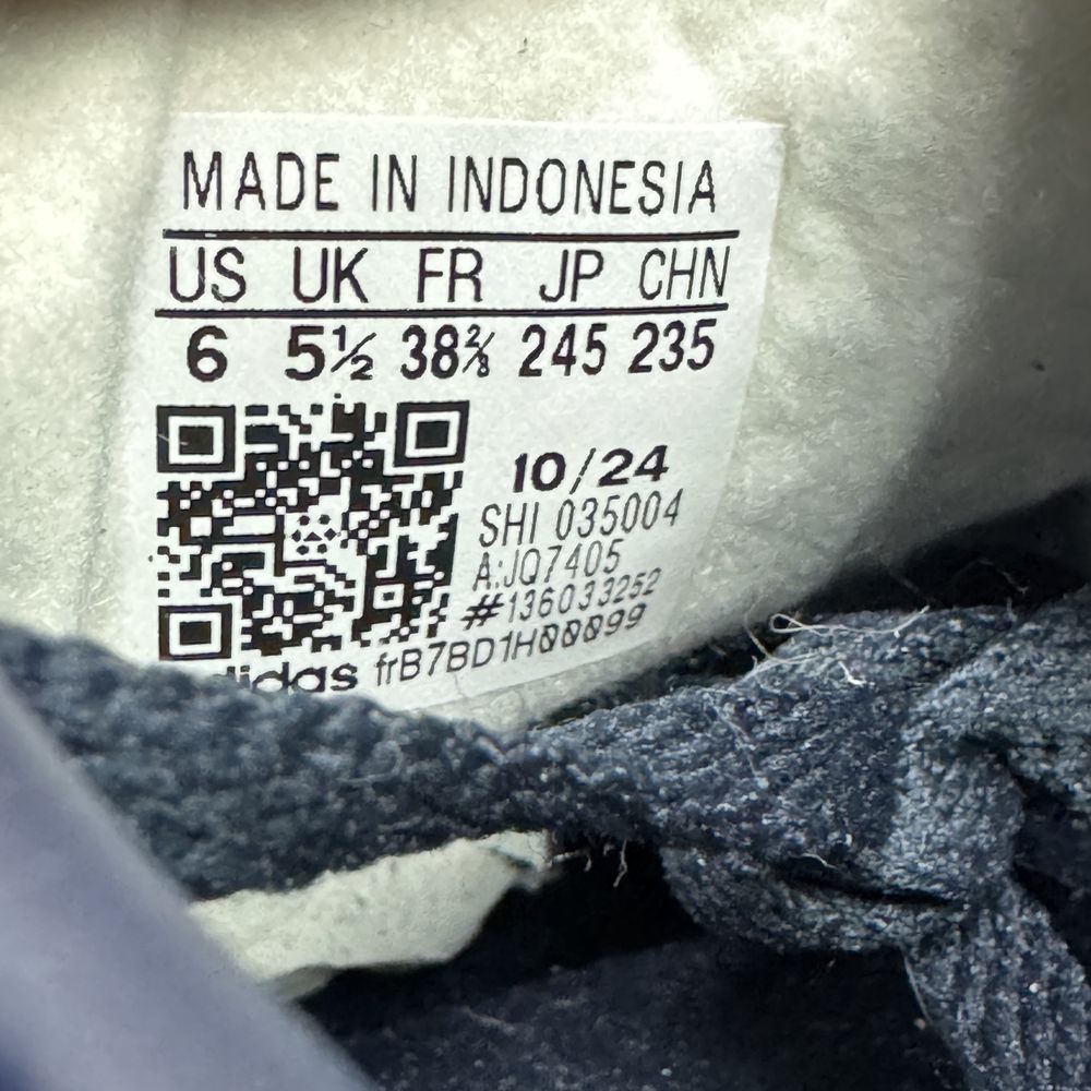 Шкіряні сині кросівки Adidas Gazelle JQ7405 ОРИГІНАЛ 100% 38.5 р