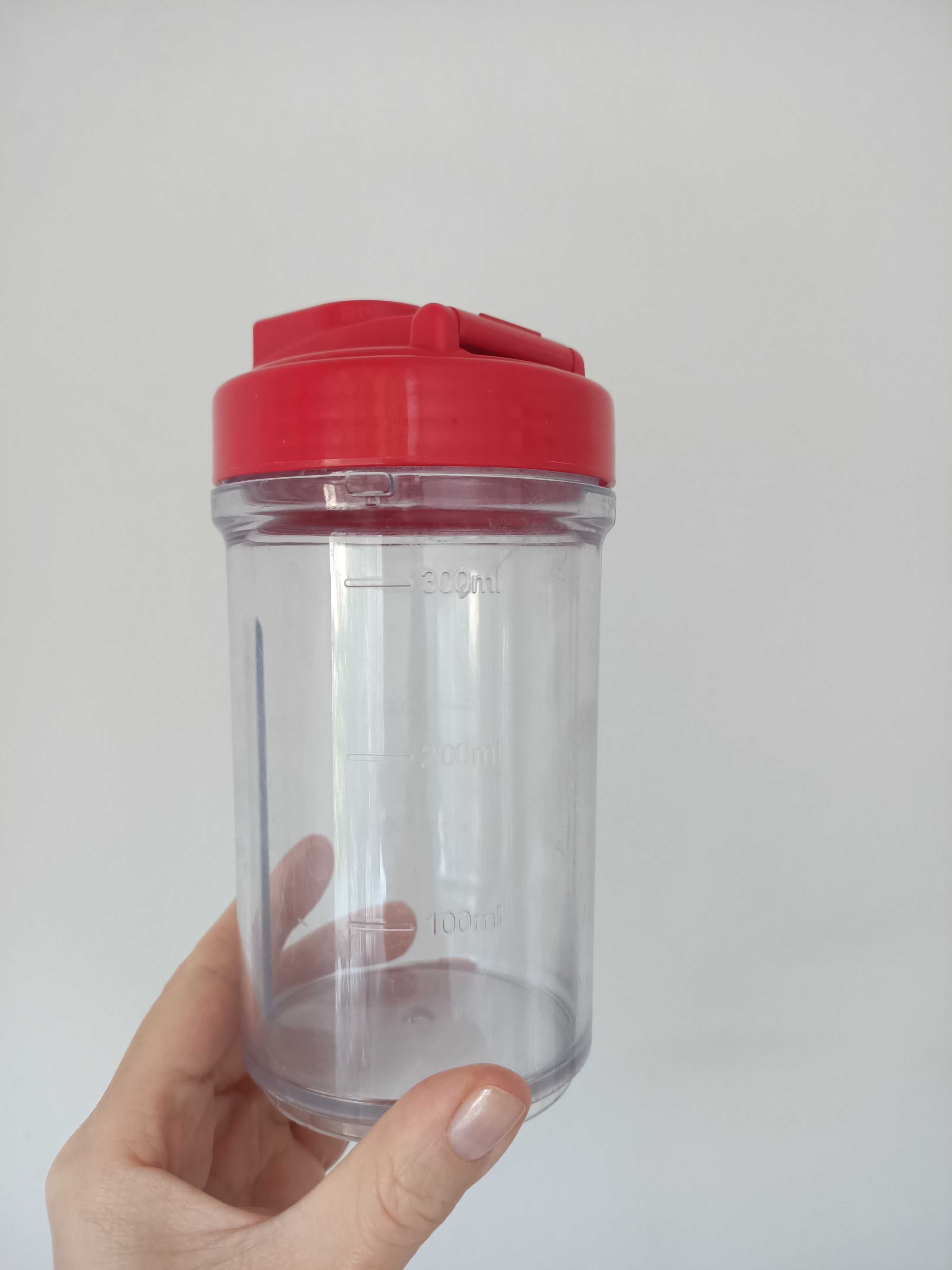 Bidon opakowanie na smoothie zestaw 2 z zakrętką shaker 600 ml 300 ml